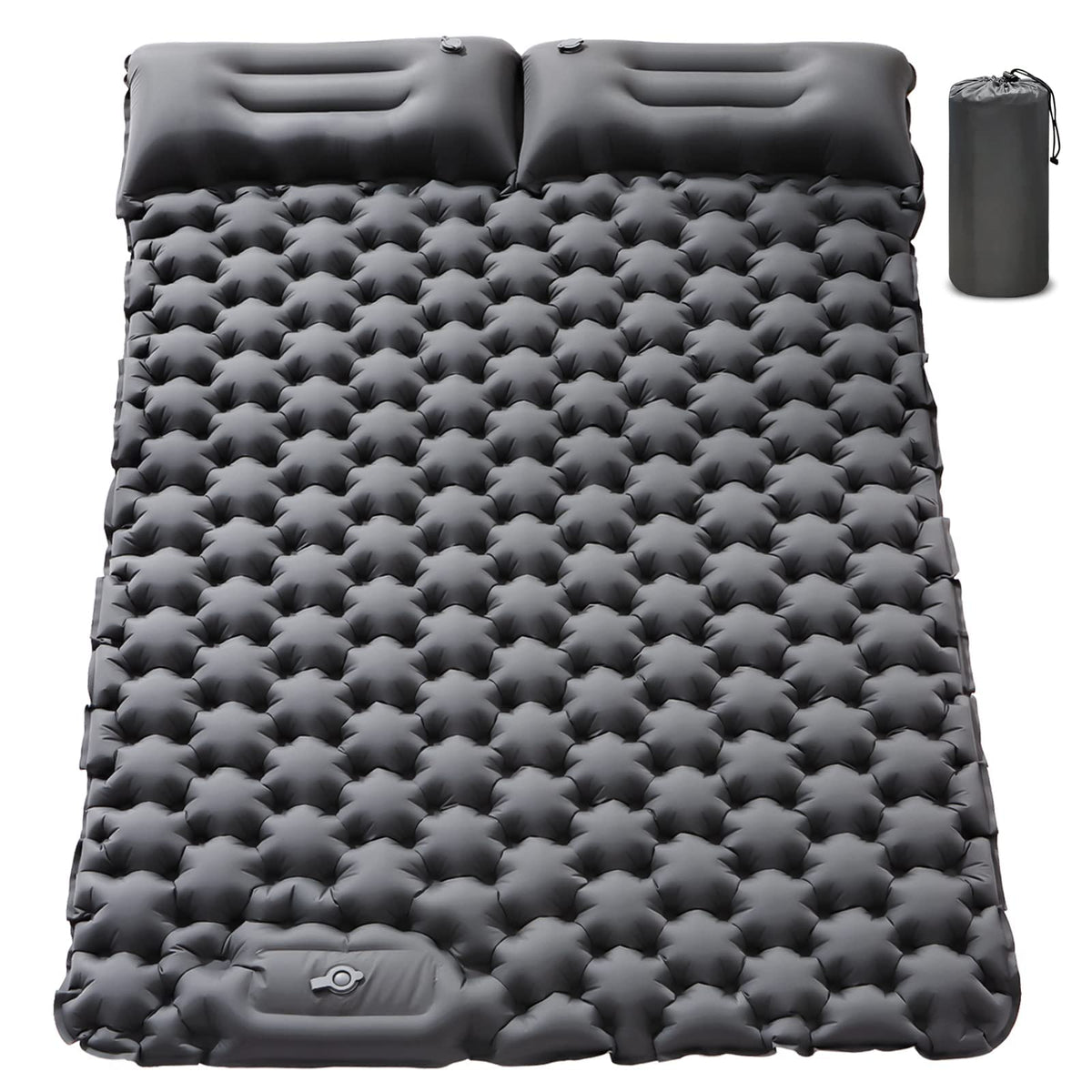 ABTOHE double sleeping pad full setup for two, spacious comfort under the stars.