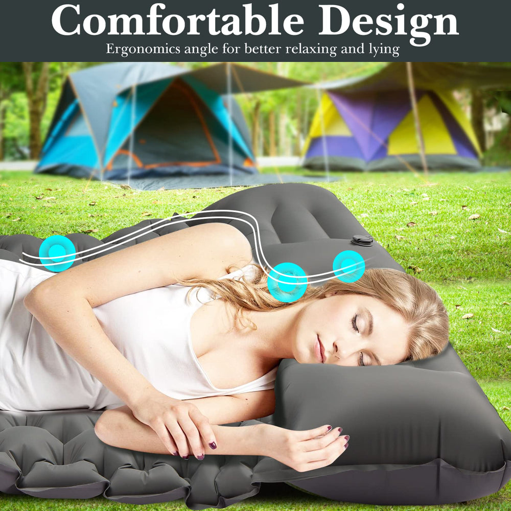 ABTOHE double sleeping pad waterproof surface protects from damp ground.
