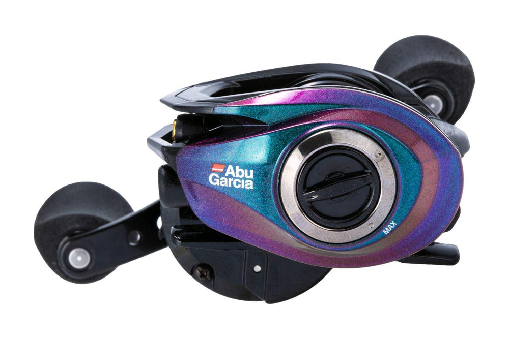 Rear view of the reel with saltwater compatibility badge
