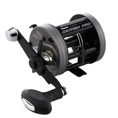 Side view of Abu Garcia Ambassadeur Catfish Pro round reel