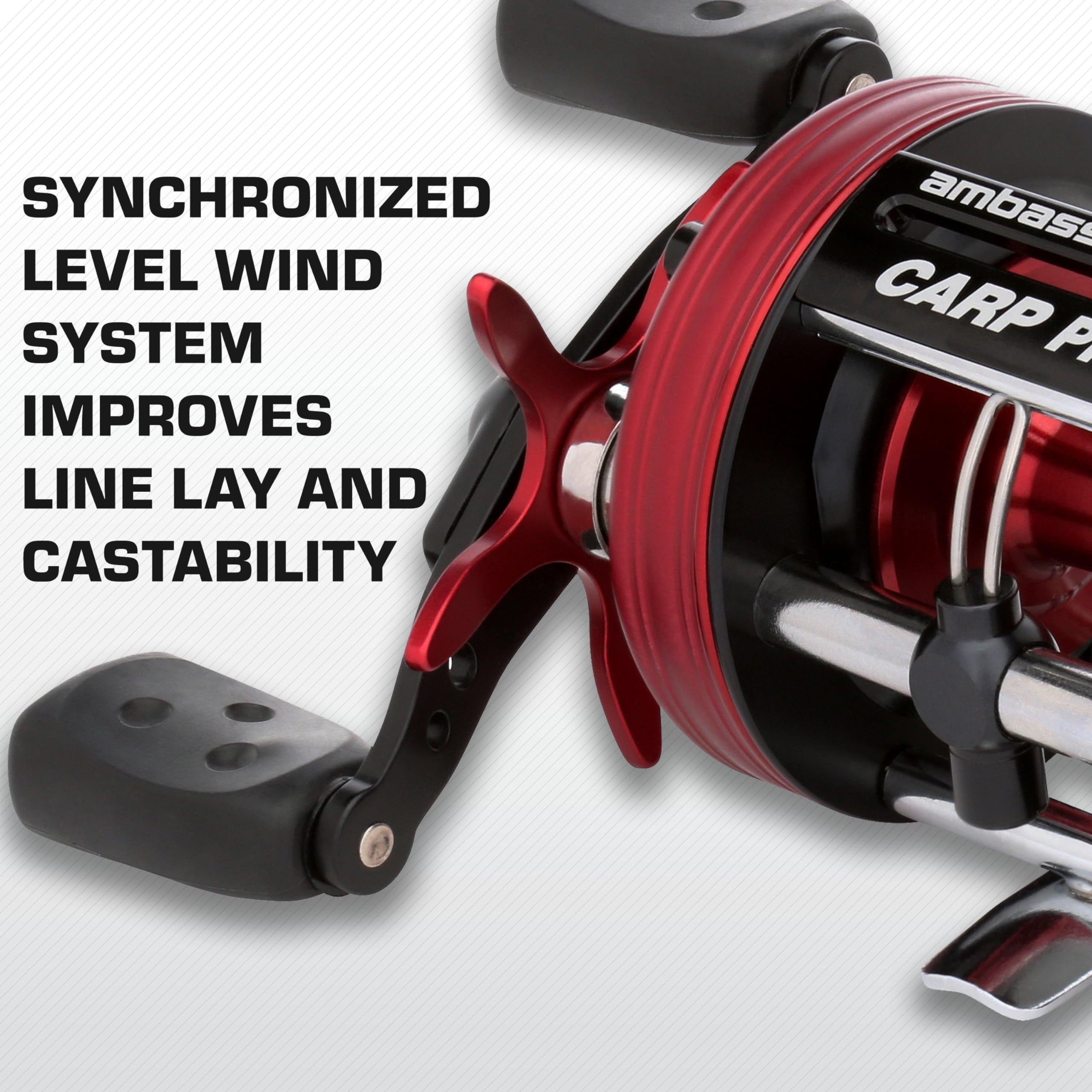 Aluminum body and robust build of the Abu Garcia Carp Pro reel.