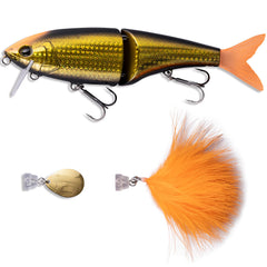 AbuGarcia Beast 175F Muddy Gold front view, bold topwater lure for big bass.