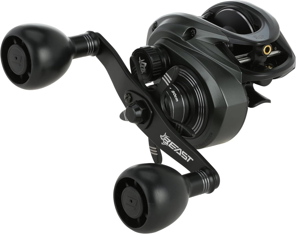 Brass Duragear reel close-up emphasizing durability under heavy loads