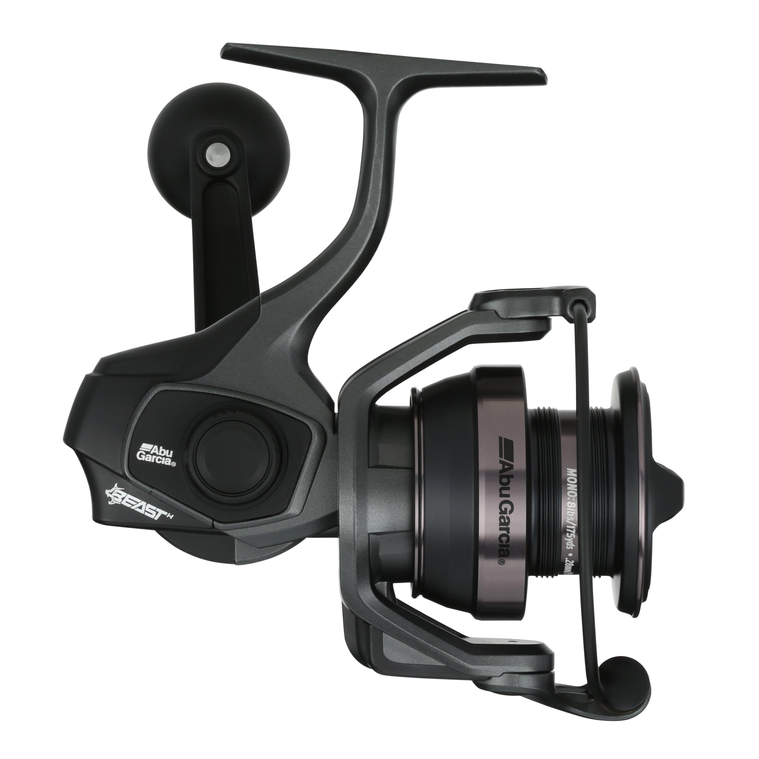 Reversible handle on Beast 3500 supports ambidextrous setups in saltwater fishing.