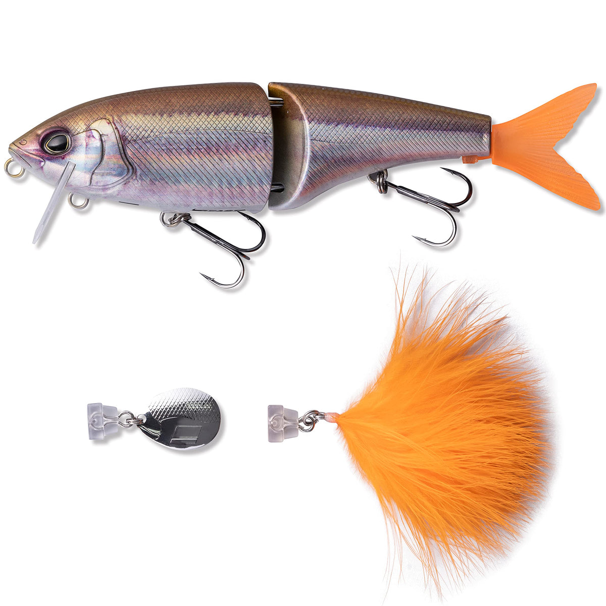 Abu Garcia Big Bait Beast 175F holo wakasagi front view for topwater action