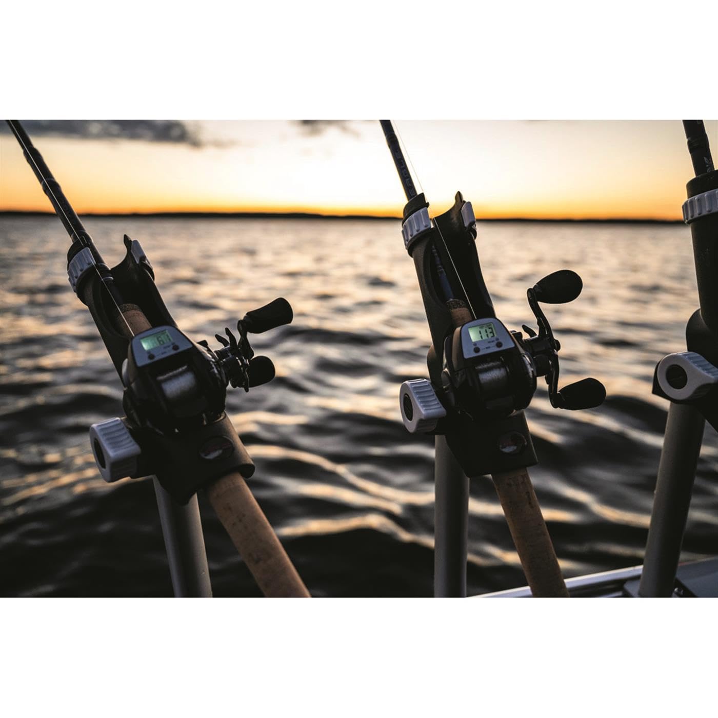 Abu Garcia Max Digital Line-Counter illuminated counter helps accurate line tracking in low light.