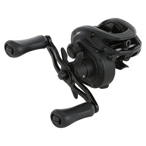 Abu Garcia Max Predator LP reel back plate shows durable carbon frame.