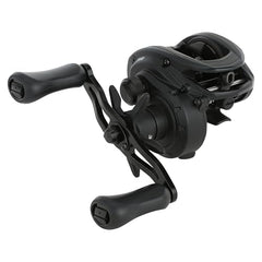 Abu Garcia Max Predator LP reel back plate shows durable carbon frame.