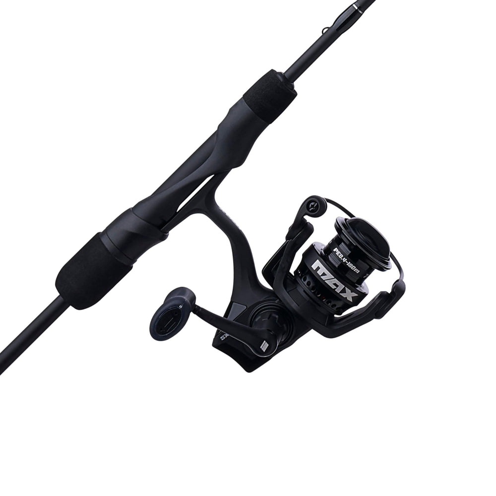 Abu Garcia Max SX 5-6 spinning rod close-up showing lightweight graphite construction and sensitive feel.