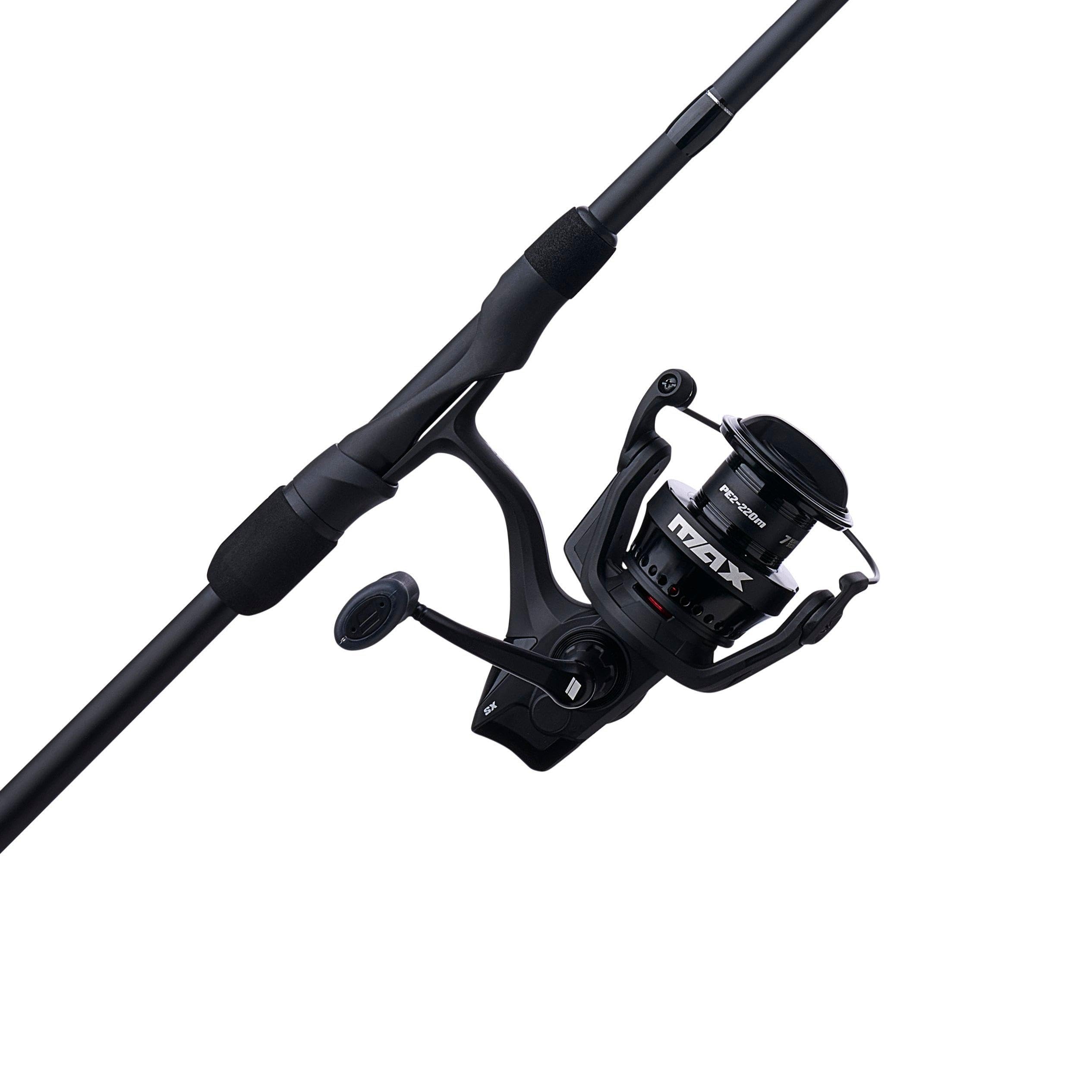 Abu Garcia Max SX 7ft rod and reel assembly showing lightweight balance for comfort