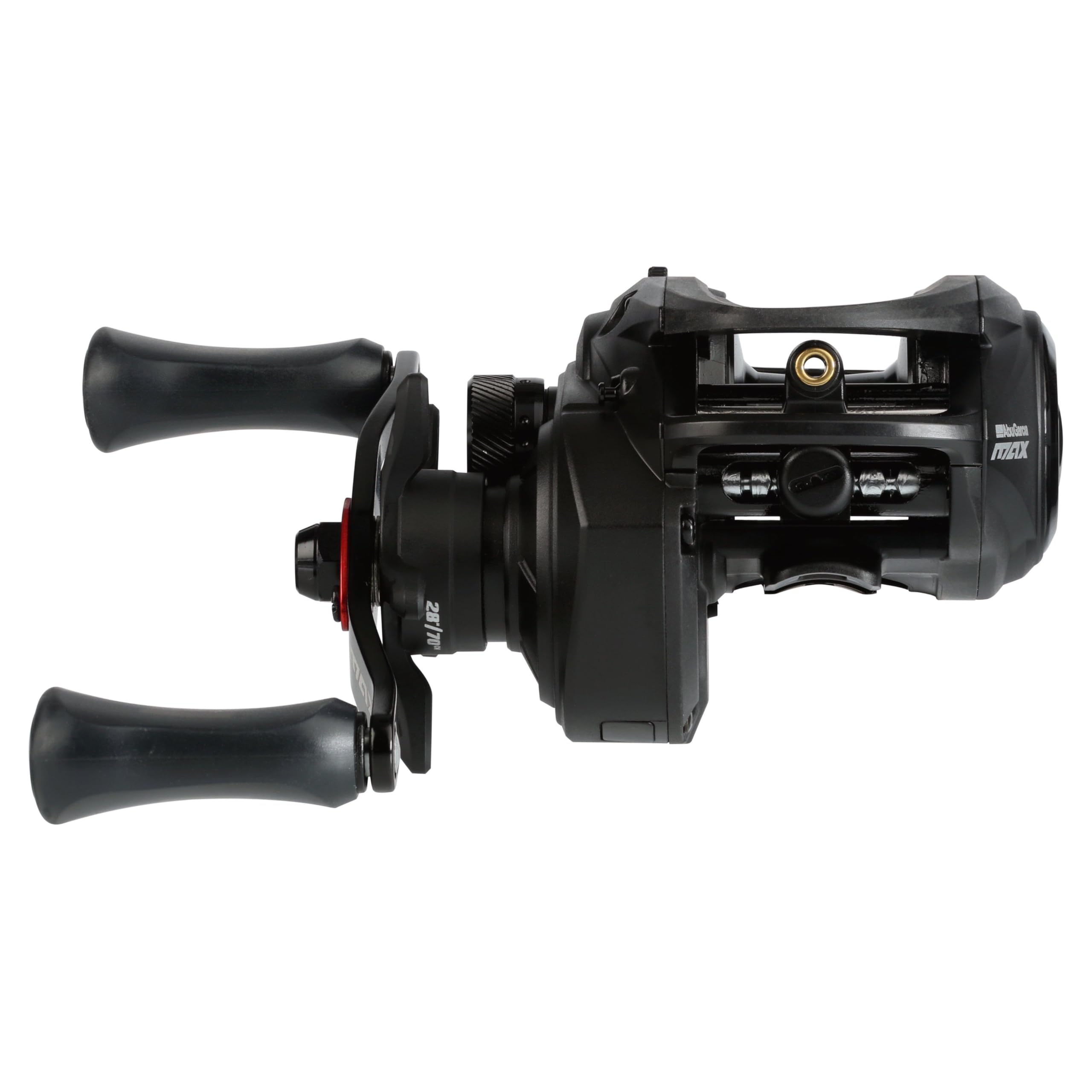 Abu Garcia Max SX LP reel graphite body image emphasizes lightweight frame for nimble casting.