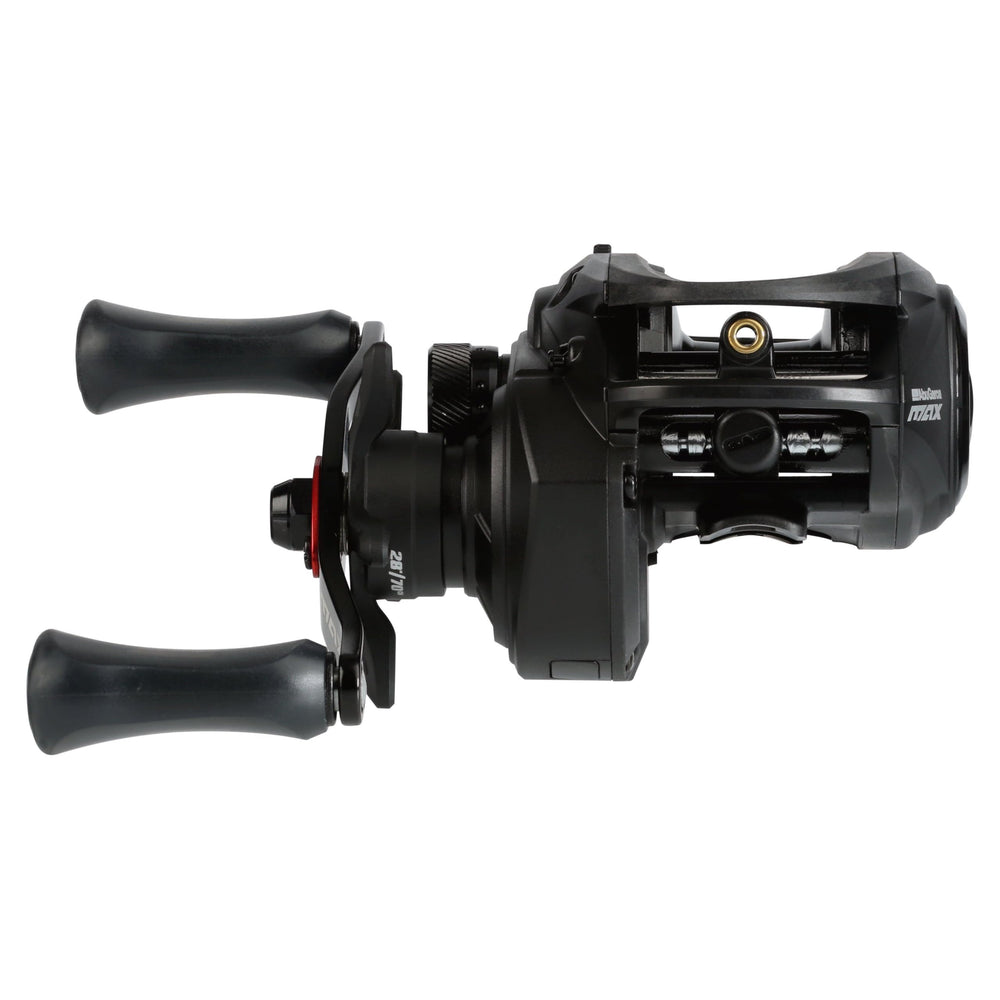 Abu Garcia Max SX LP reel graphite body image emphasizes lightweight frame for nimble casting.