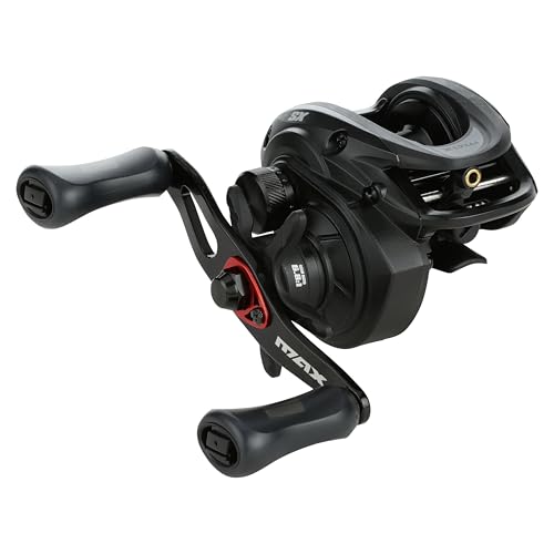 Abu Garcia Max SX low profile reel side view shows a compact graphite body