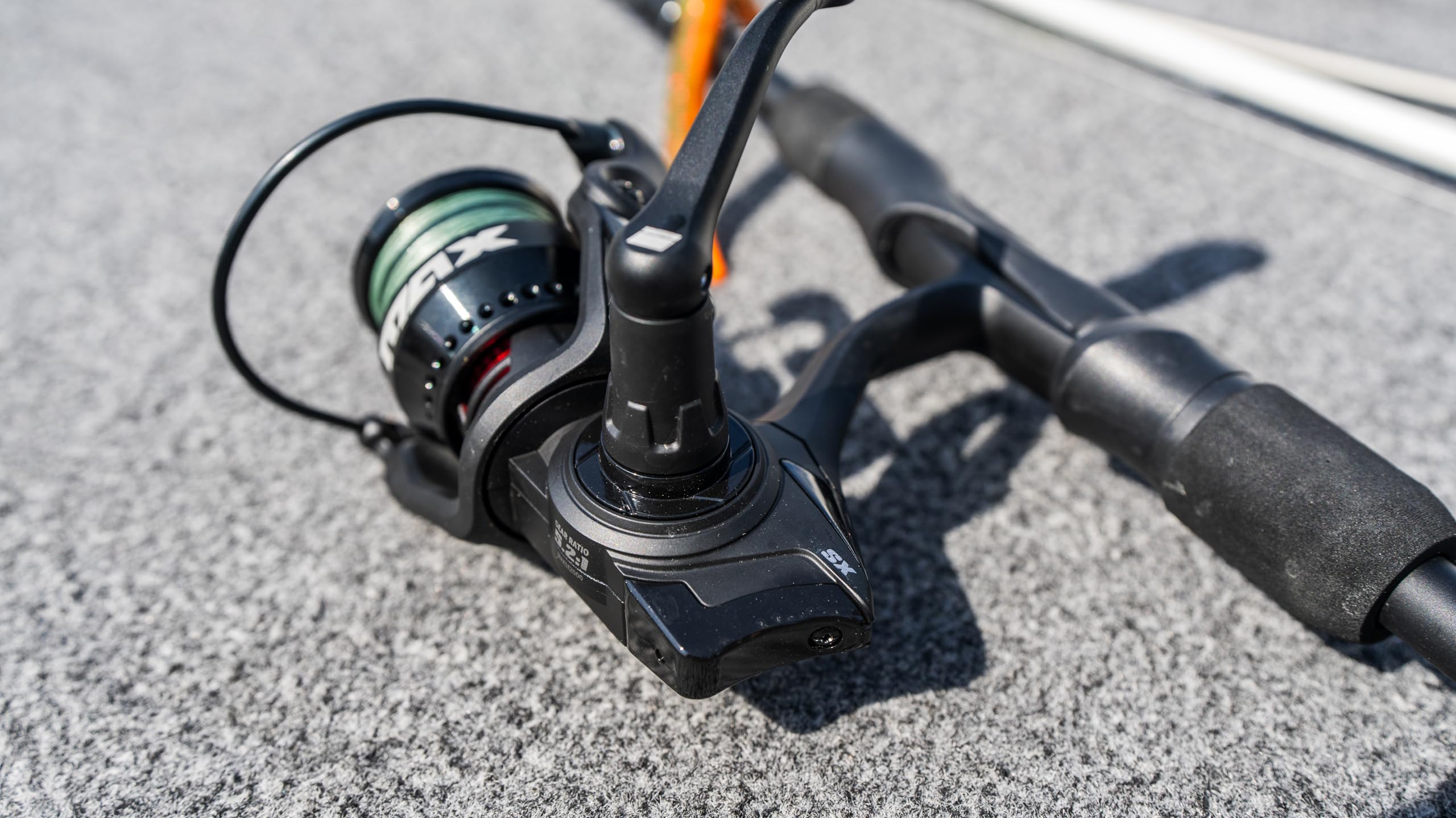 Abu Garcia Max SX machined aluminum spool close-up for braid compatibility