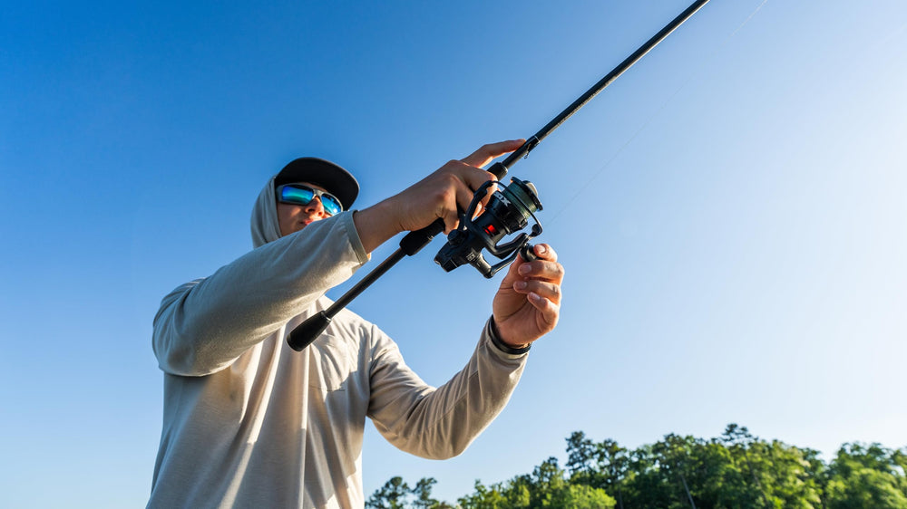 Abu Garcia Max SX graphite rod and reel setup for balanced casting performance.
