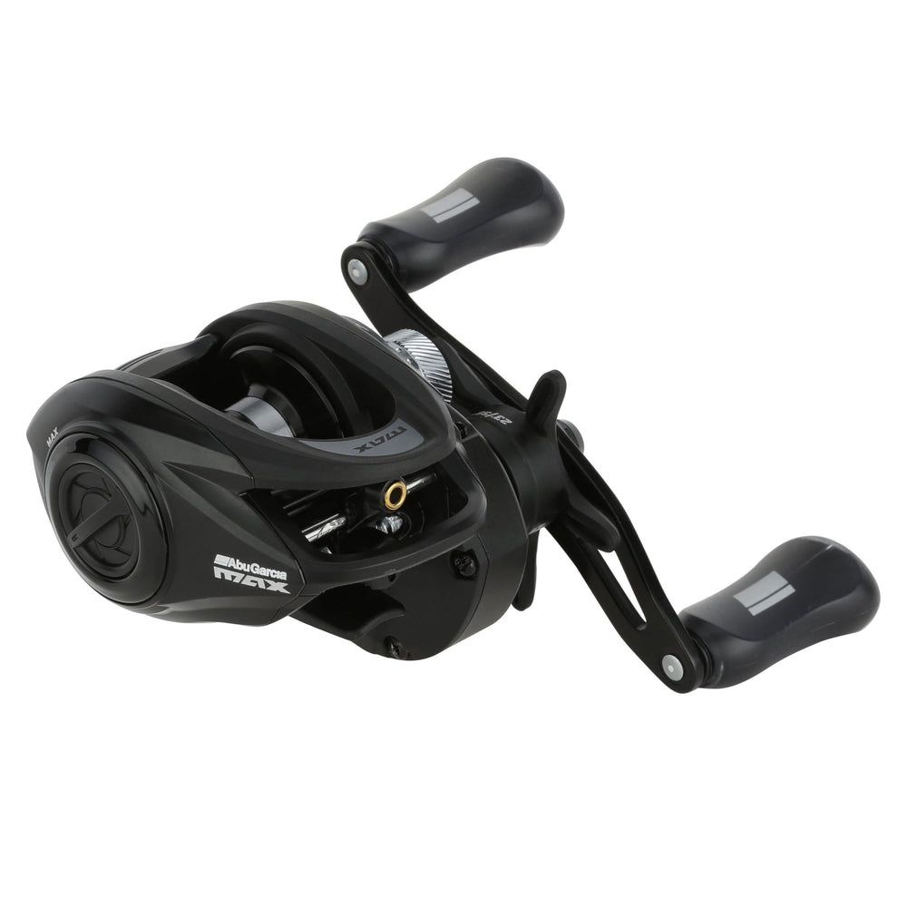Abu Garcia Max SX Winch left-handed reel with bent 90mm handle for smooth retrieves