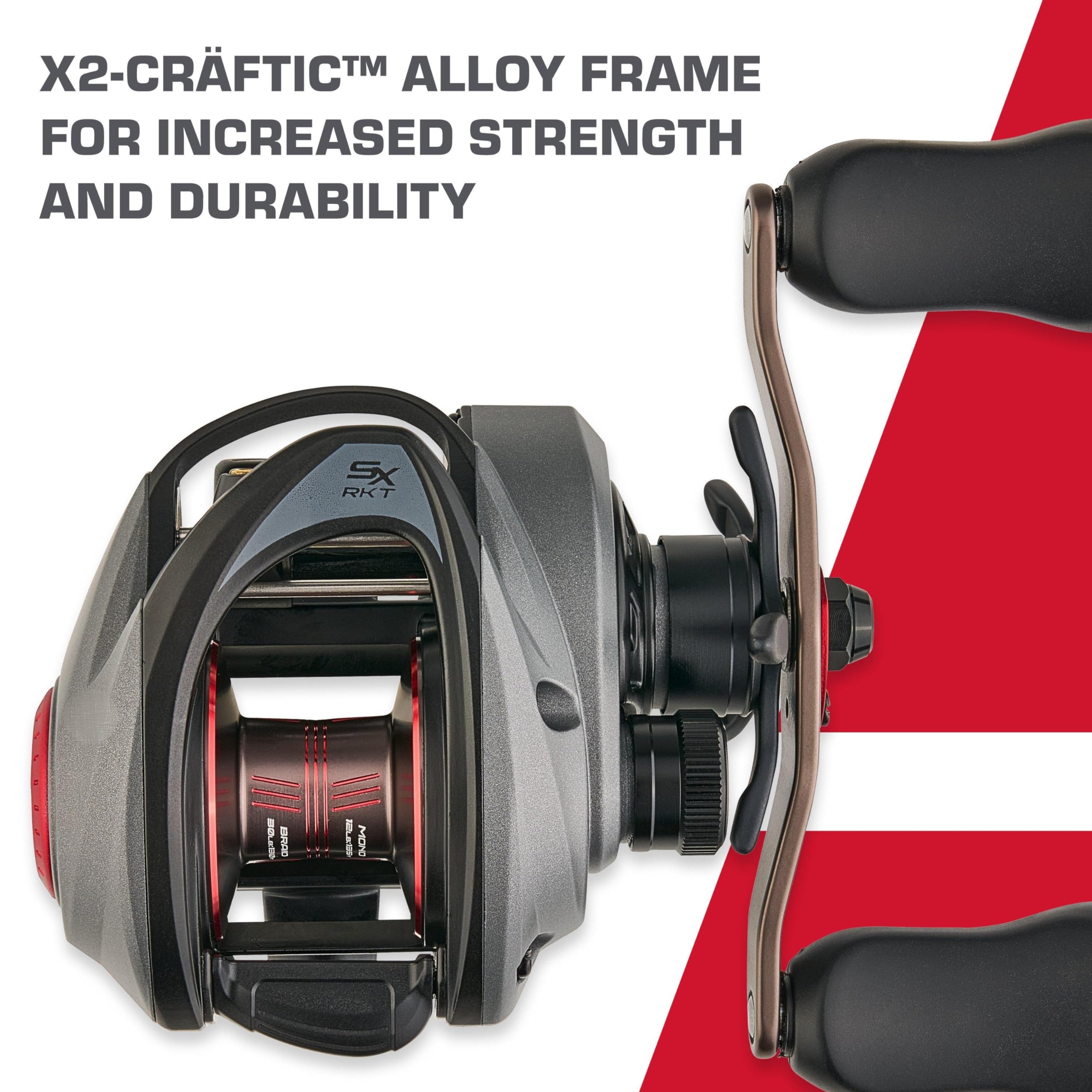 Abu Garcia Revo 5 SX RKT right-hand side ergonomic design for comfortable handling.