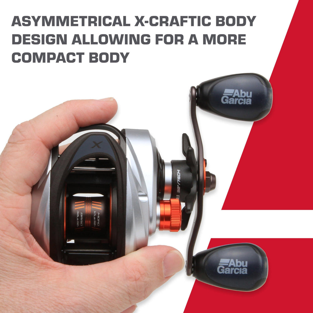 Abu Garcia Revo 5 X compact design fits power fishing setups.