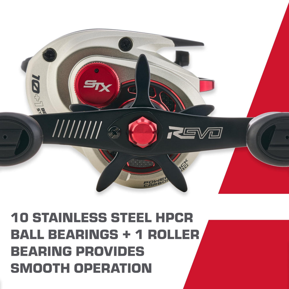 Abu Garcia Revo STX low profile reel spool assembly indicating smooth line flow.