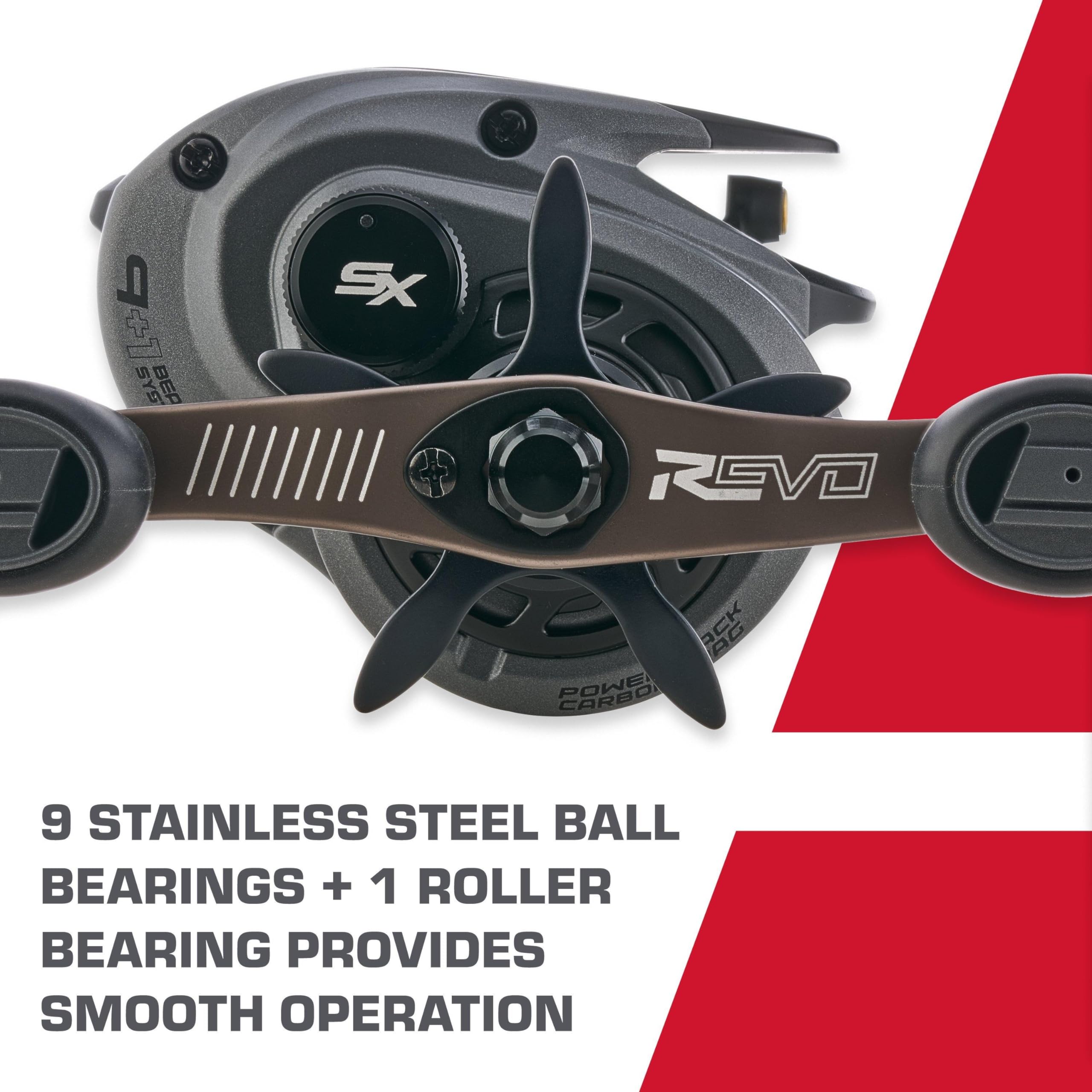 D2 Gear system close-up on Revo SX reel