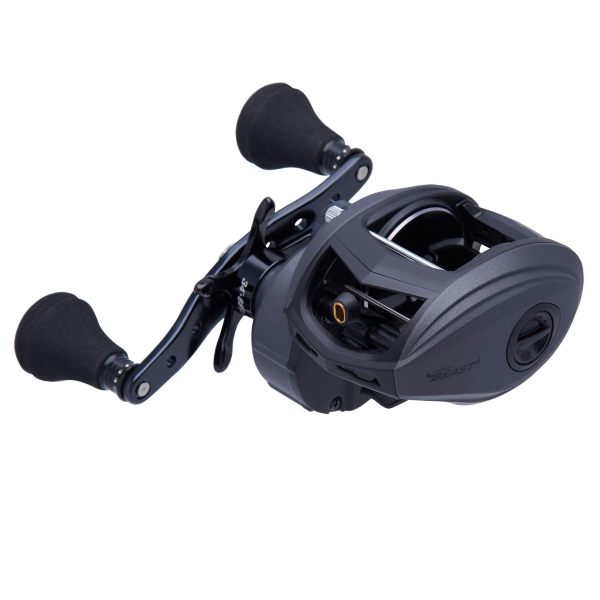 Abu Garcia Revo Toro Beast 60LP reel in black and smoke with right-hand retrieve