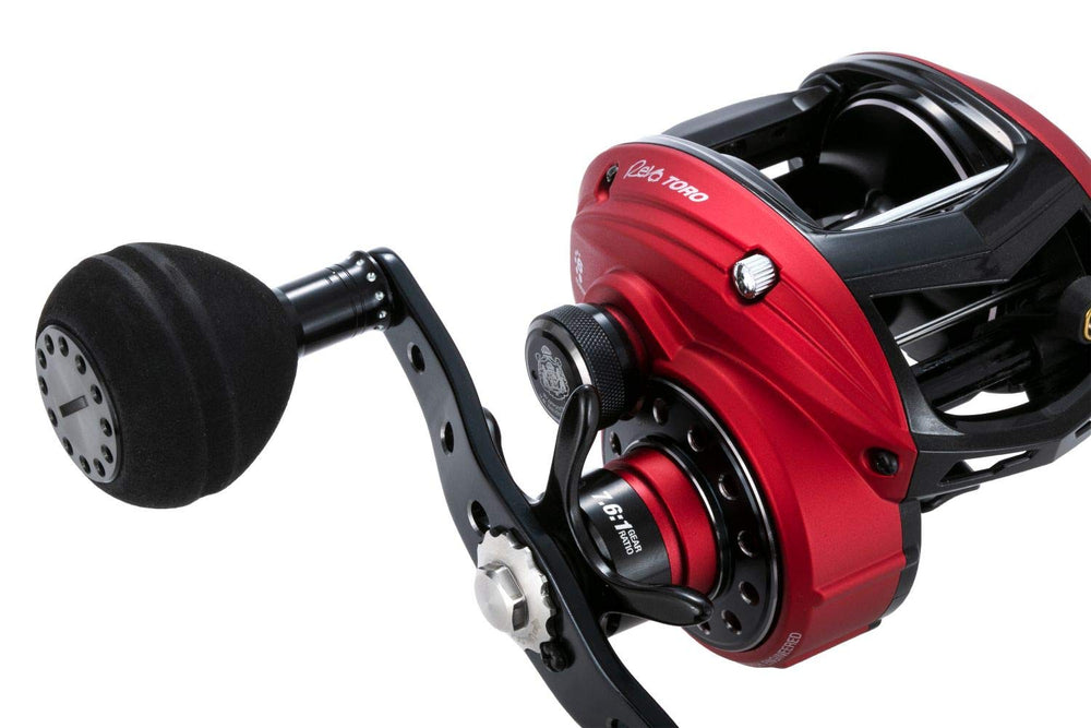 Abu Garcia Revo Toro Rocket LP reel in action for fast retrieves on larger baits.