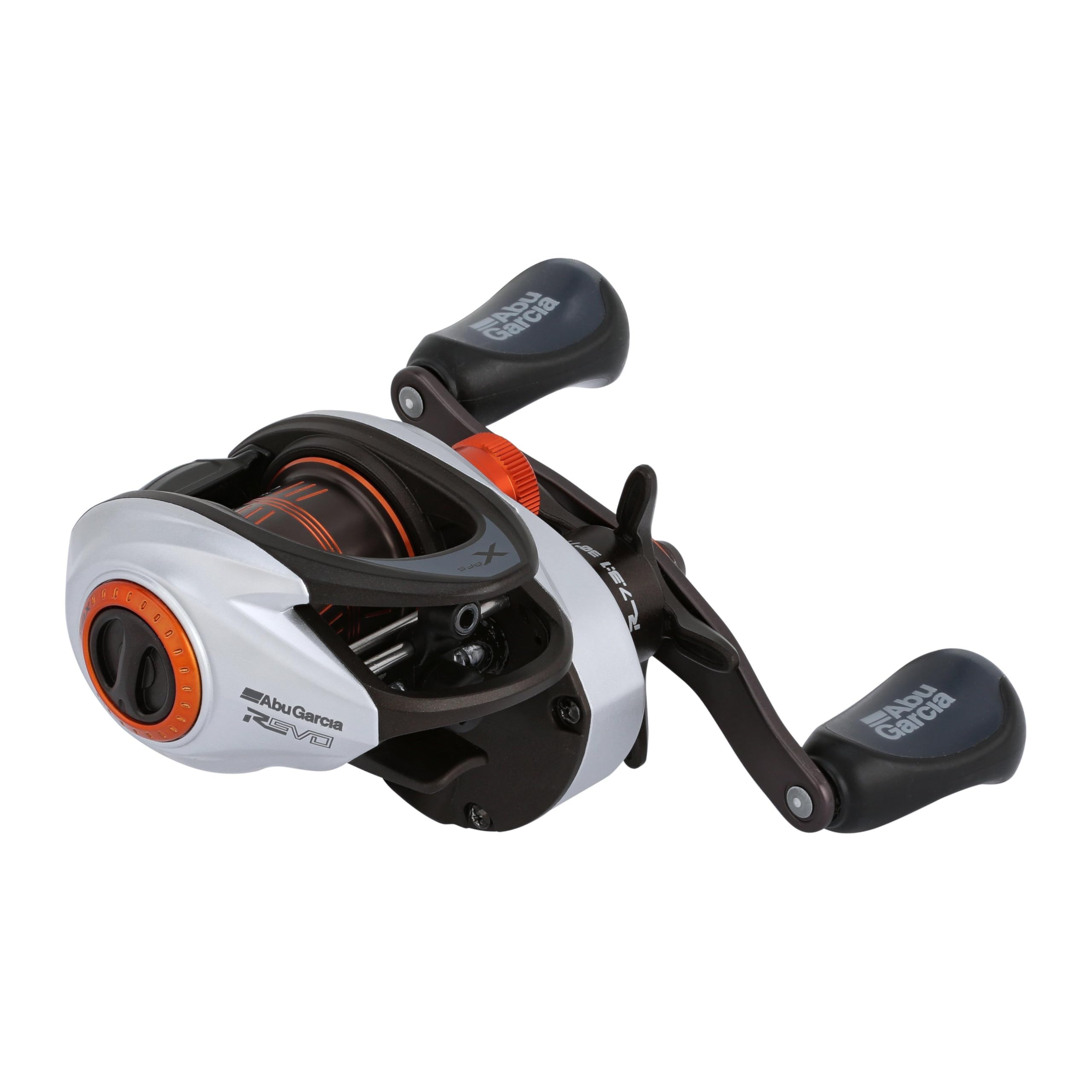 Abu Garcia Revo X BFS Low Profile Reel side view showing ultralight carbon frame for balance