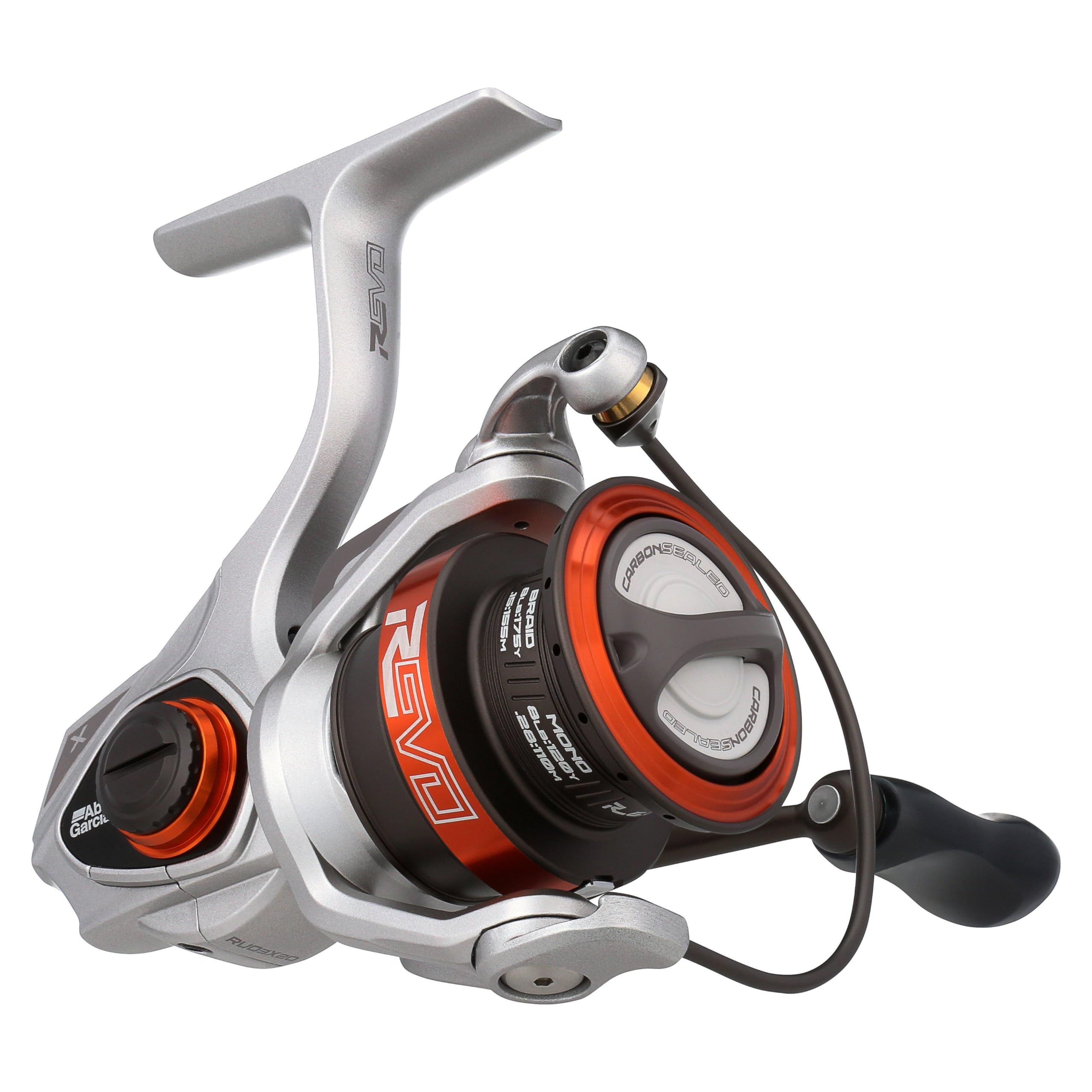 Abu Garcia Revo X spinning reel side view showing balanced Zenon-inspired body for smooth casting