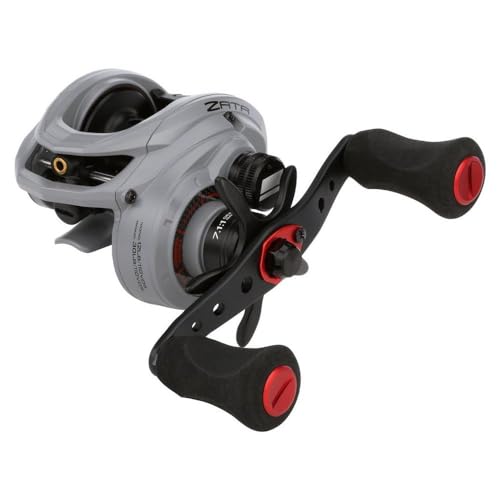 Abu Garcia Zata side profile emphasizes graphite frame for durability and lightweight handling.