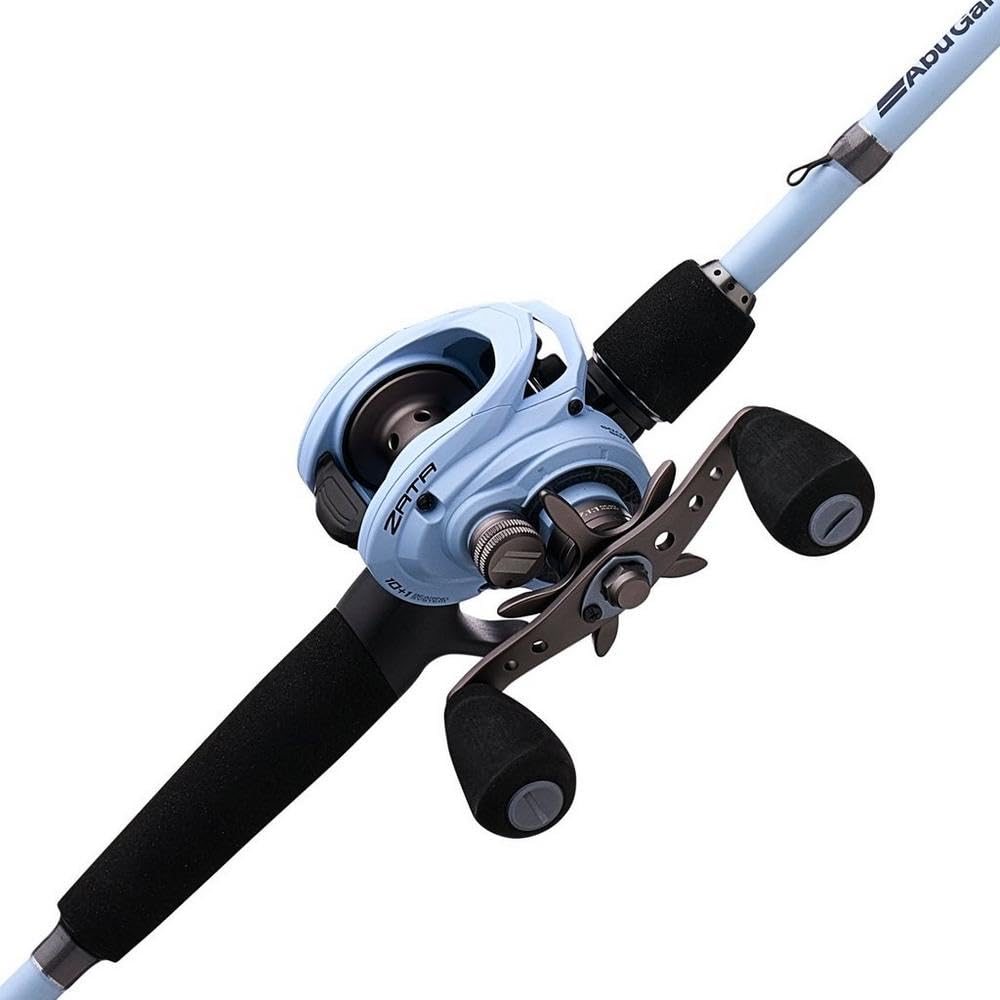 Abu Garcia Zata LTD baitcast reel closeup highlighting graphite construction for smooth casting
