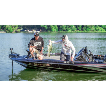 Angler using Abu Garcia Ambassadeur S in action on the water