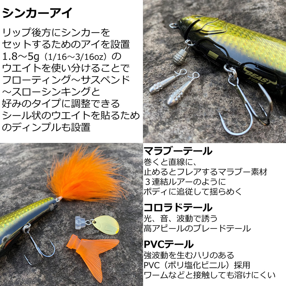 Three tails customization expands pattern variety for different species