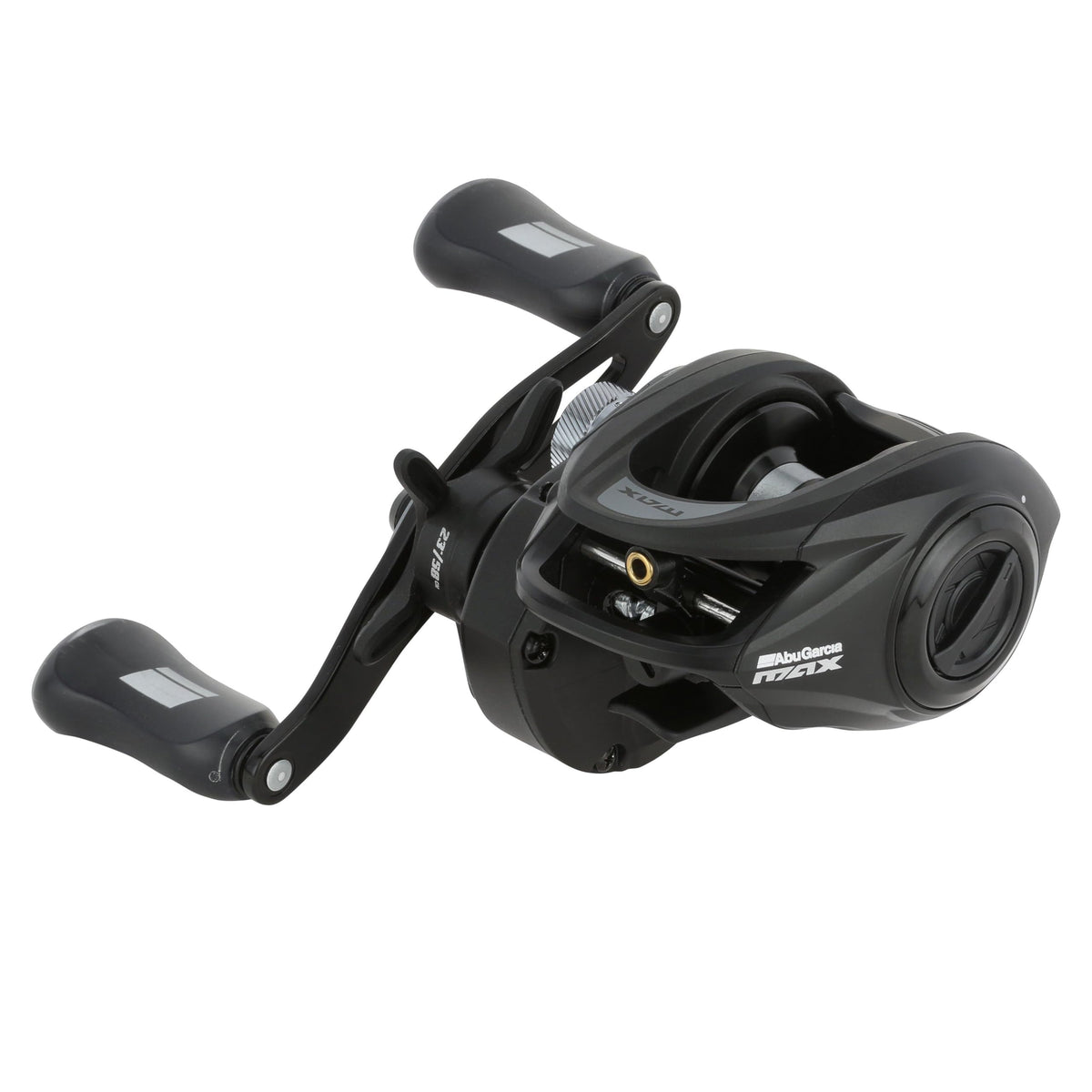 Abu Garcia Max SX Winch reel front view showing compact, durable profile for bass fishing.