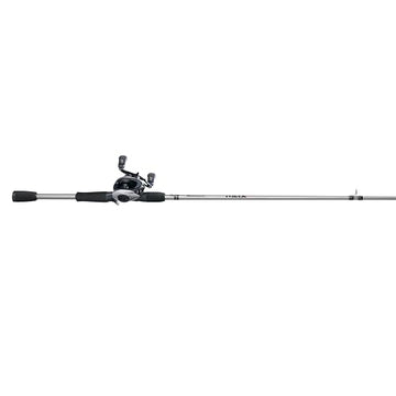 Left handed Abu Garcia Max X reel with compact low profile design.