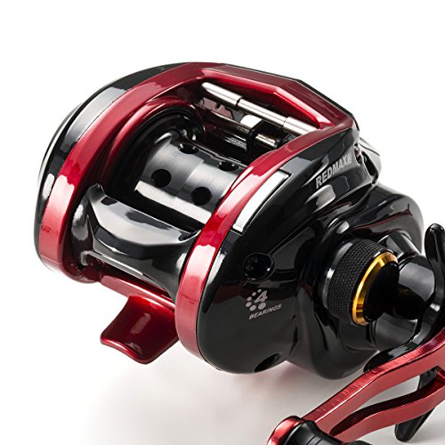 AbuGarcia Redmax Ship3 EVA round knob offers firm grip