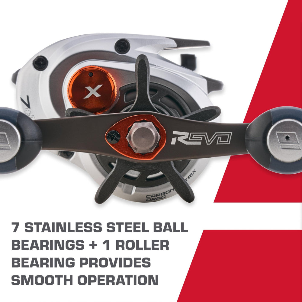 Abu Garcia Revo 5 X line-capacity spool demonstrates strong line management.
