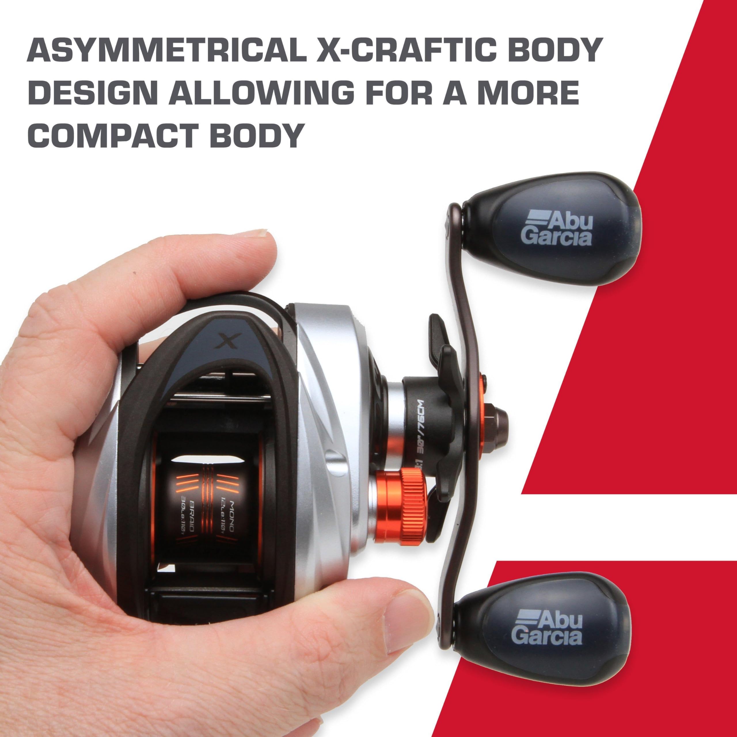 Abu Garcia Revo 5 X low-profile ergonomic design enhances comfort during long sessions.
