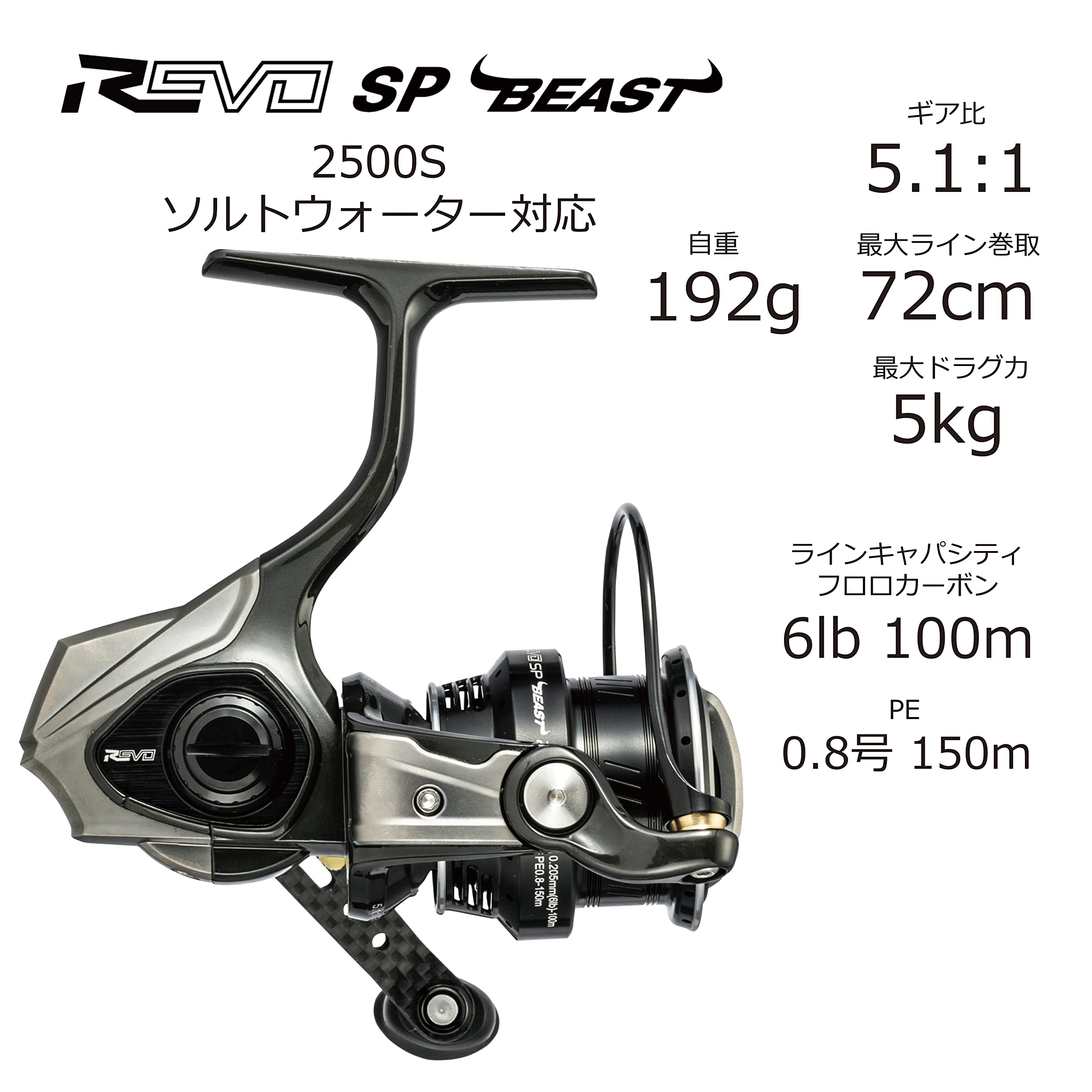 Abu Garcia Revo SP Beast 2500S DuraMetal body for durability.