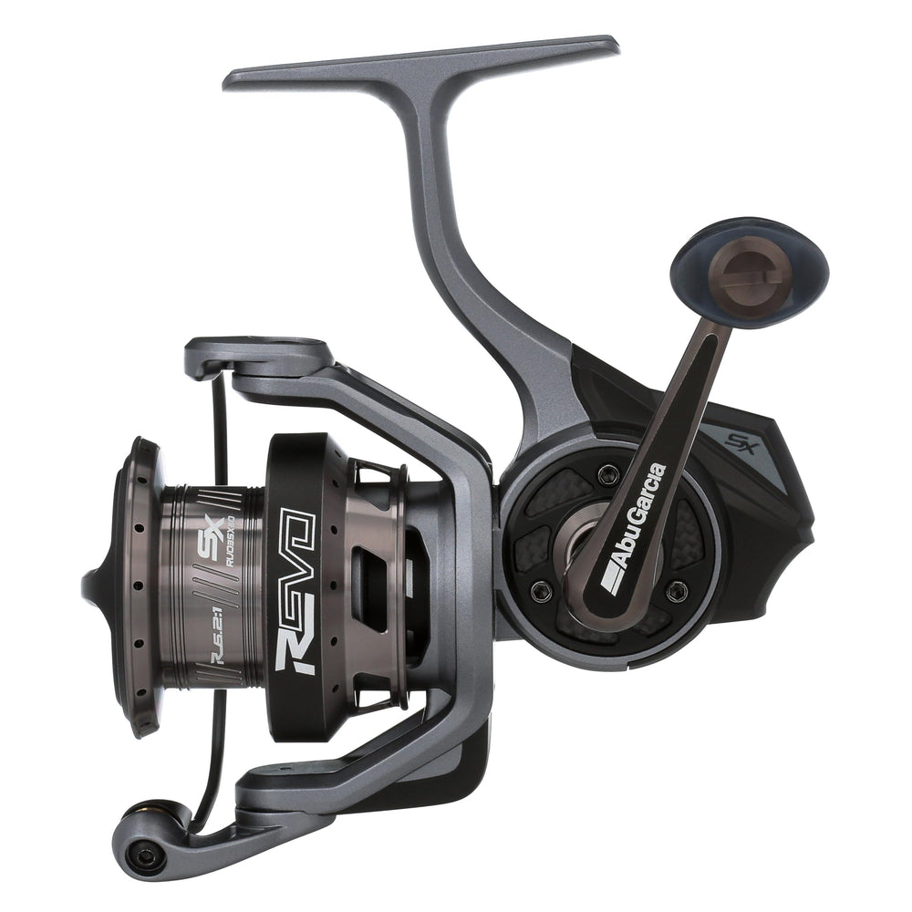 Abu Garcia Revo SX rotor design reduces wobble for smooth retrieves.