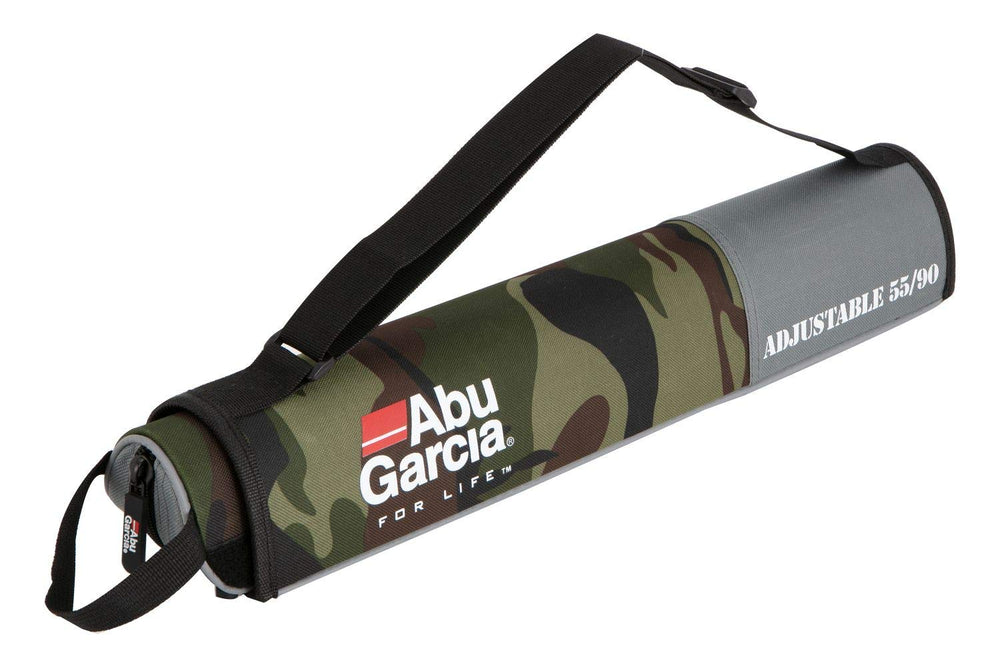 Abu Garcia semi-hard rod case front view for portable travel with rods