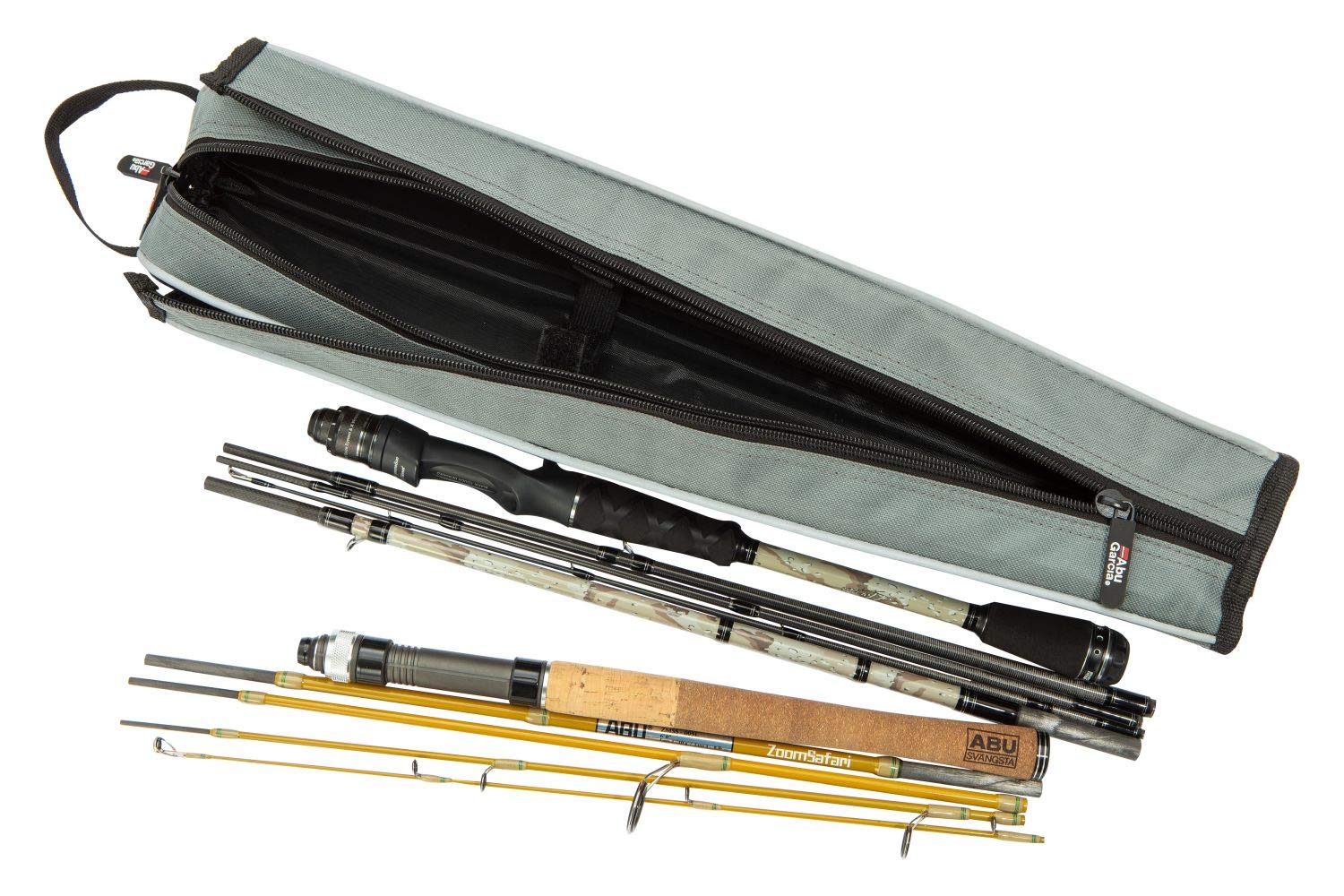 Abu Garcia rod case on boat scene demonstrates travel-ready gear