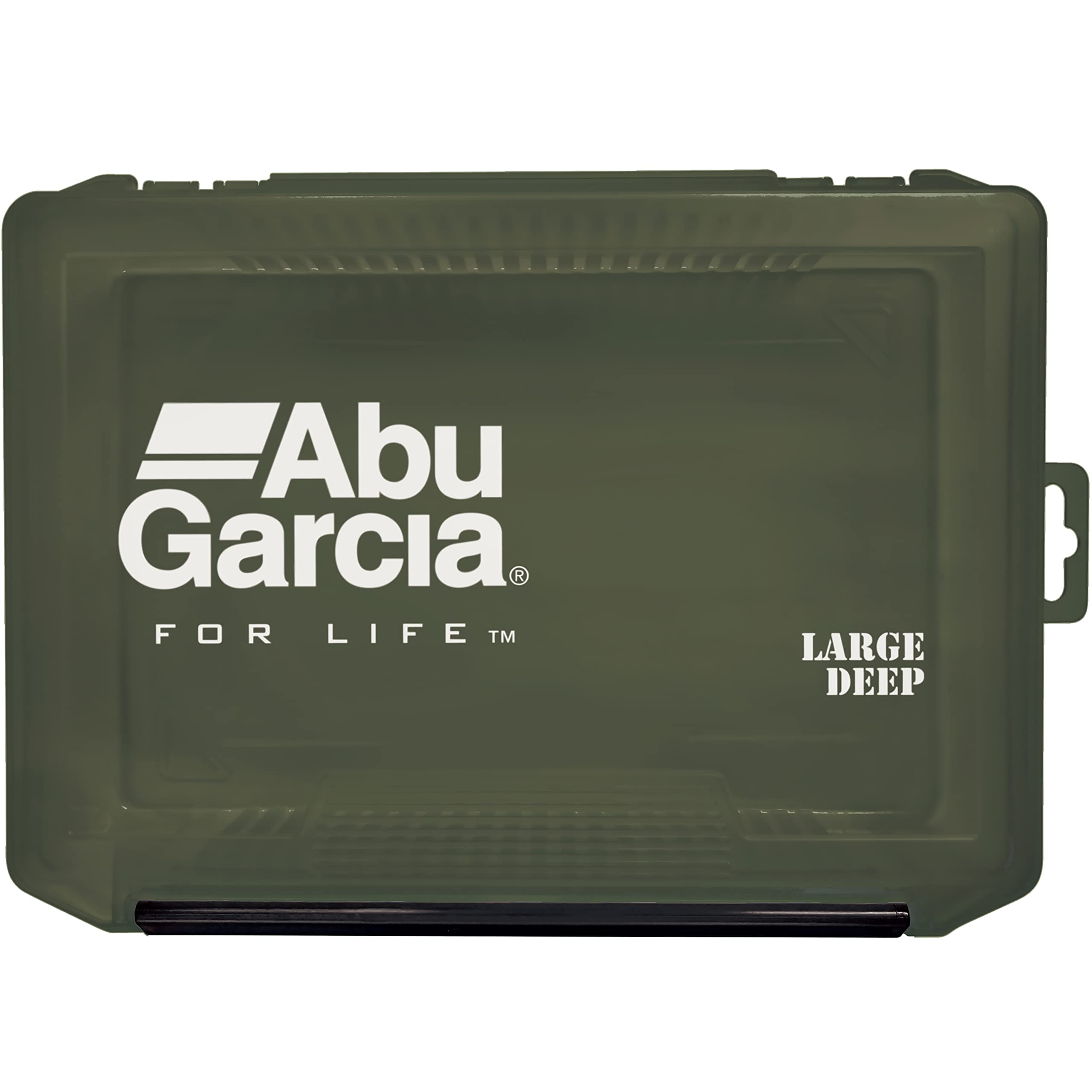 Abu Garcia VS-3020NDDM deep olive lure case front view highlighting tall lure storage
