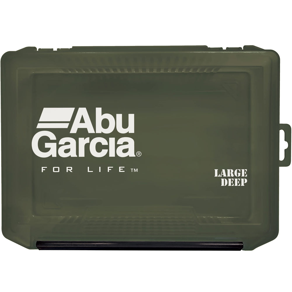 Abu Garcia VS-3020NDDM deep olive lure case front view highlighting tall lure storage