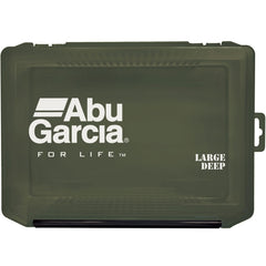 Abu Garcia VS-3020NDDM deep olive lure case front view highlighting tall lure storage