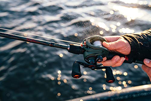 Abu Garcia Zata reel in action on a bass setup shows smooth casting and control.