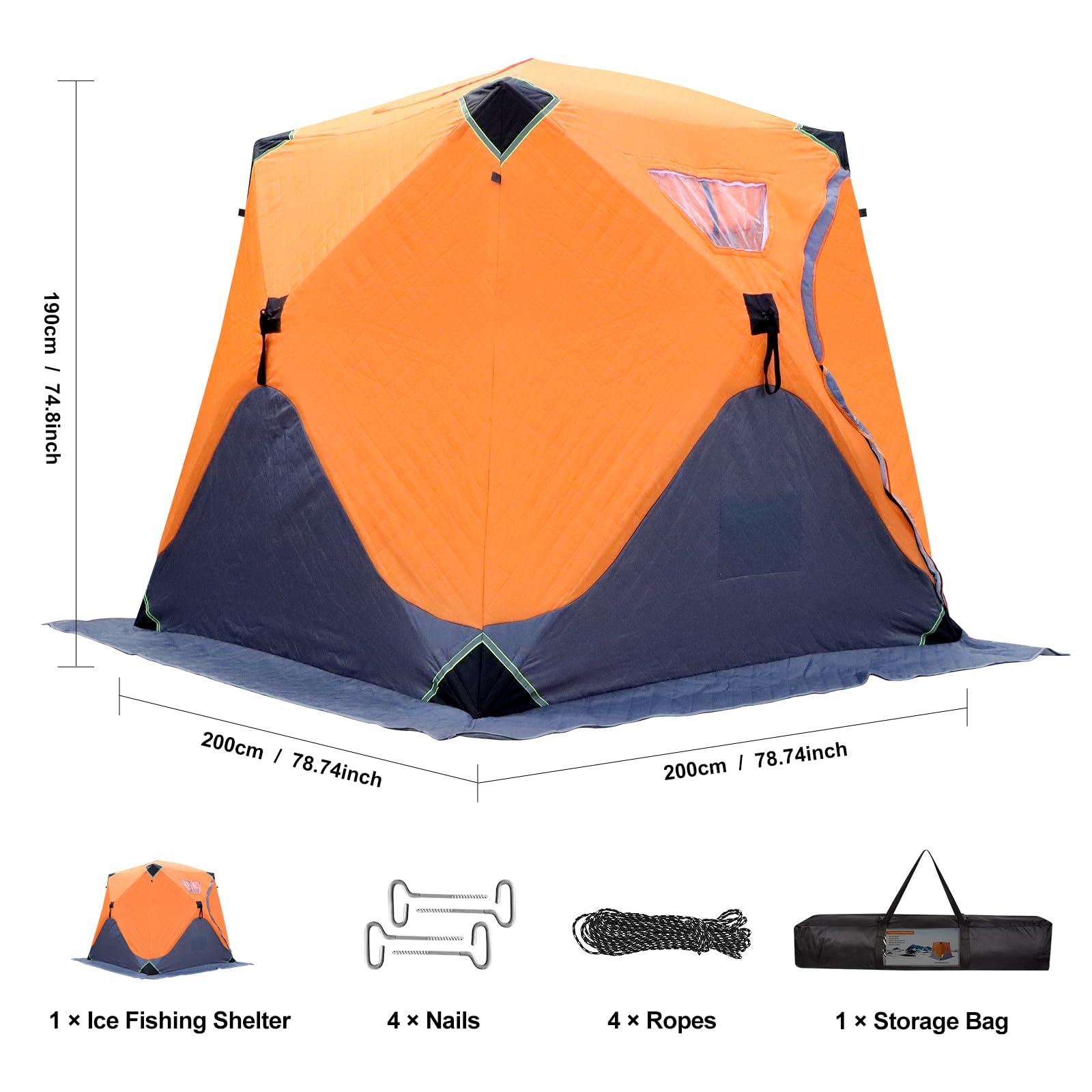 ABXMAS night reflective strip enhances visibility and safety around the shelter.