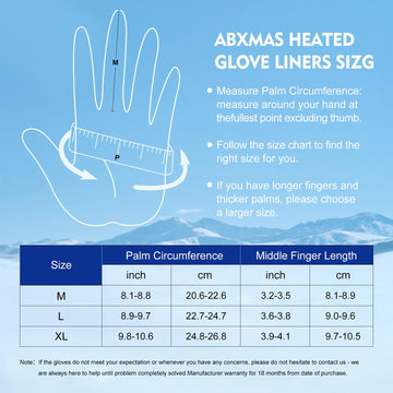 ABXMAS heated gloves package includes batteries and charger for convenience.