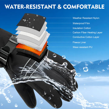 ABXMAS heated gloves rapidly heat in eight seconds for instant warmth.