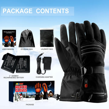 ABXMAS heated gloves in snowboarding action showcasing waterproof warmth.