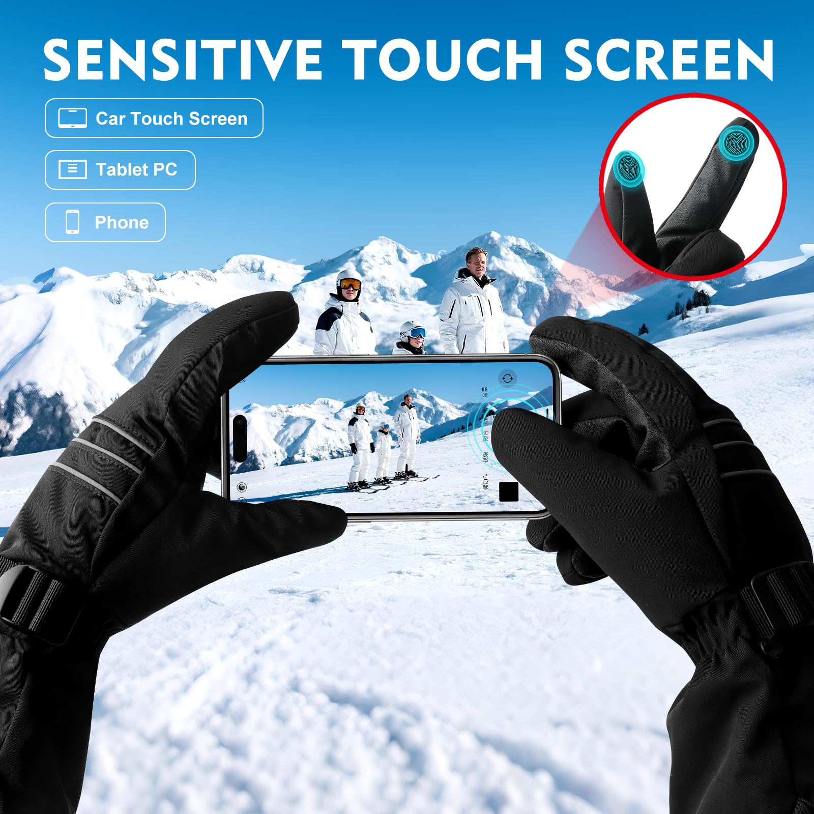 ABXMAS heated gloves offer touchscreen use without removing gloves.